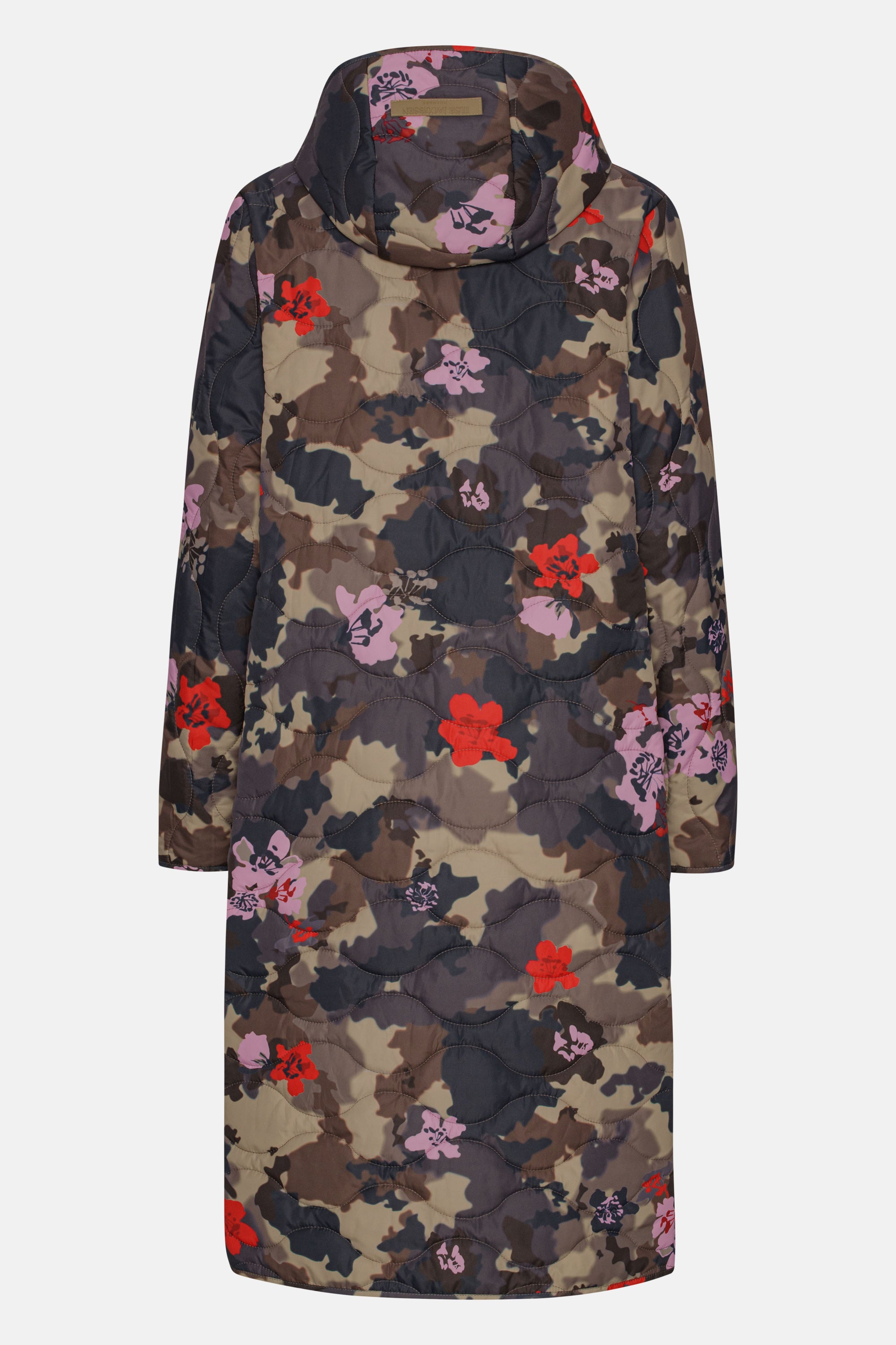 Lang Quiltet Jakke - Floral Camo